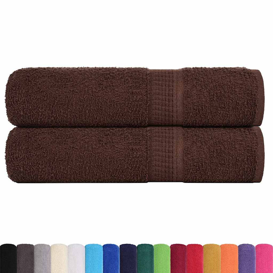 Asciugamani da bagno FROGN 2 pz Marrone 100x150 cm 360 g/m² - immagine 1 | SolPatio