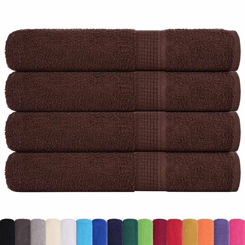 vidaXL Asciugamani per sauna FROGN 4 pezzi Marrone 80x200 cm 360 g/m² - Image 1 of 5