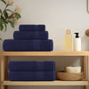 vidaXL Asciugamani da bagno FROGN 4 pz Blu navy 100x150 cm 360 g/m² - Image 2 of 5