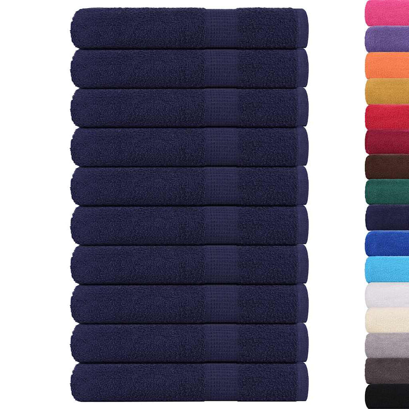 Asciugamani per sauna 10 pezzi Cotone OEKO-TEX 360 g/m² 80×200 cm Blu navy - Image 1 of 5