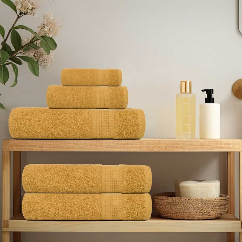 vidaXL Asciugamani FROGN 2 pz Oro 50x100 cm 360 g/m² - Image 2 of 5