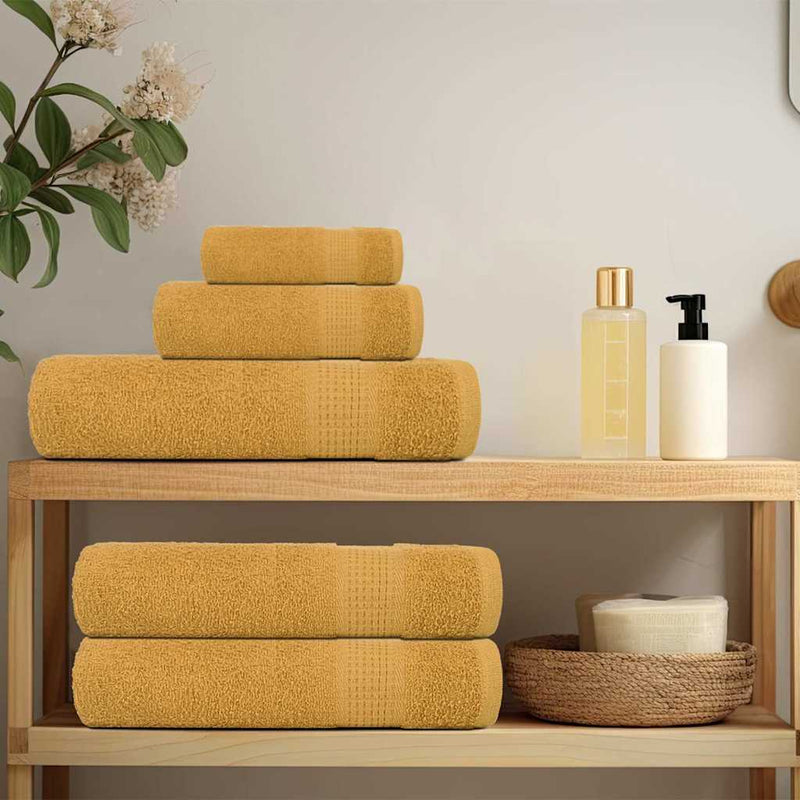 vidaXL Towel FROGN 10 pcs Gold 50x100 cm 360 gsm - Image 4 of 15
