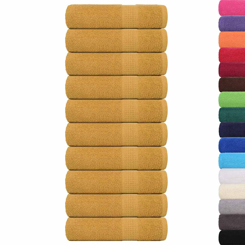 vidaXL Asciugamani da doccia FROGN 10 pz Oro 70x140 cm 360 g/m² - Image 1 of 5