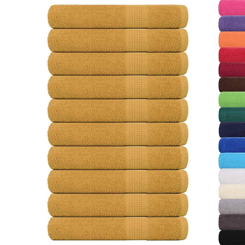 vidaXL Asciugamani FROGN 10 pz Oro 100x200 cm 360 g/m² - Image 1 of 5