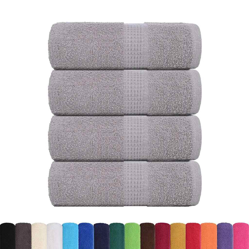 vidaXL Asciugamani per ospiti FROGN 4 pz Grigio 30x50 cm 360 g/m² - Image 1 of 5