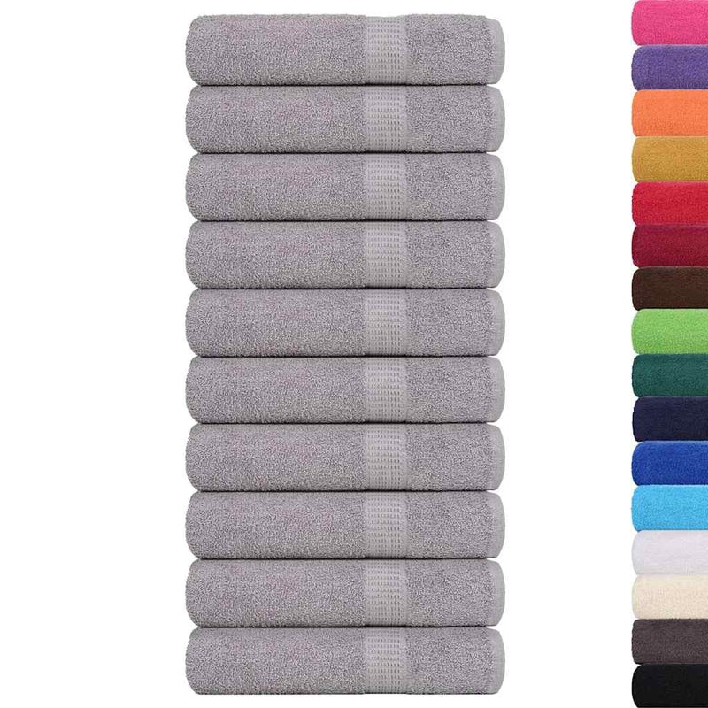 vidaXL Asciugamani FROGN 10 pz Grigio 50x100 cm 360 g/m² - Image 1 of 5