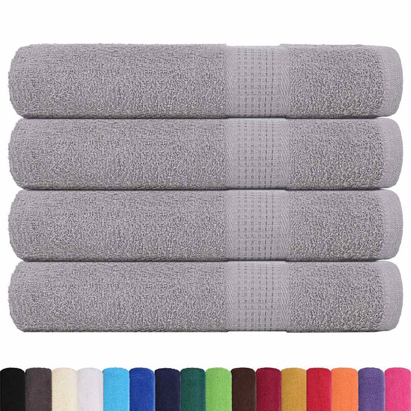 vidaXL Asciugamani per sauna FROGN 4 pz Grigio 80x200 cm 360 g/m² - Image 1 of 5