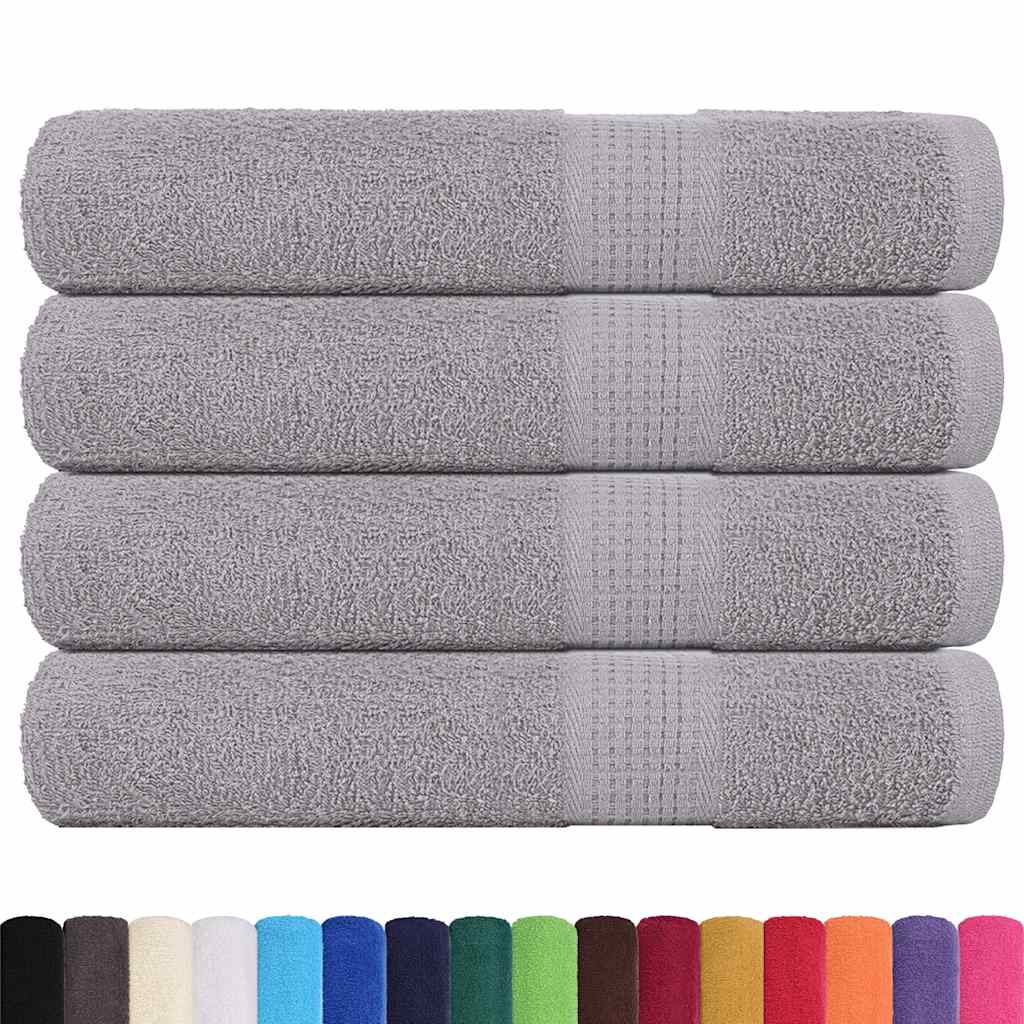 Asciugamani per sauna FROGN 4 pz Grigio 80×200 cm 360 g/m² - Image 1 of 5