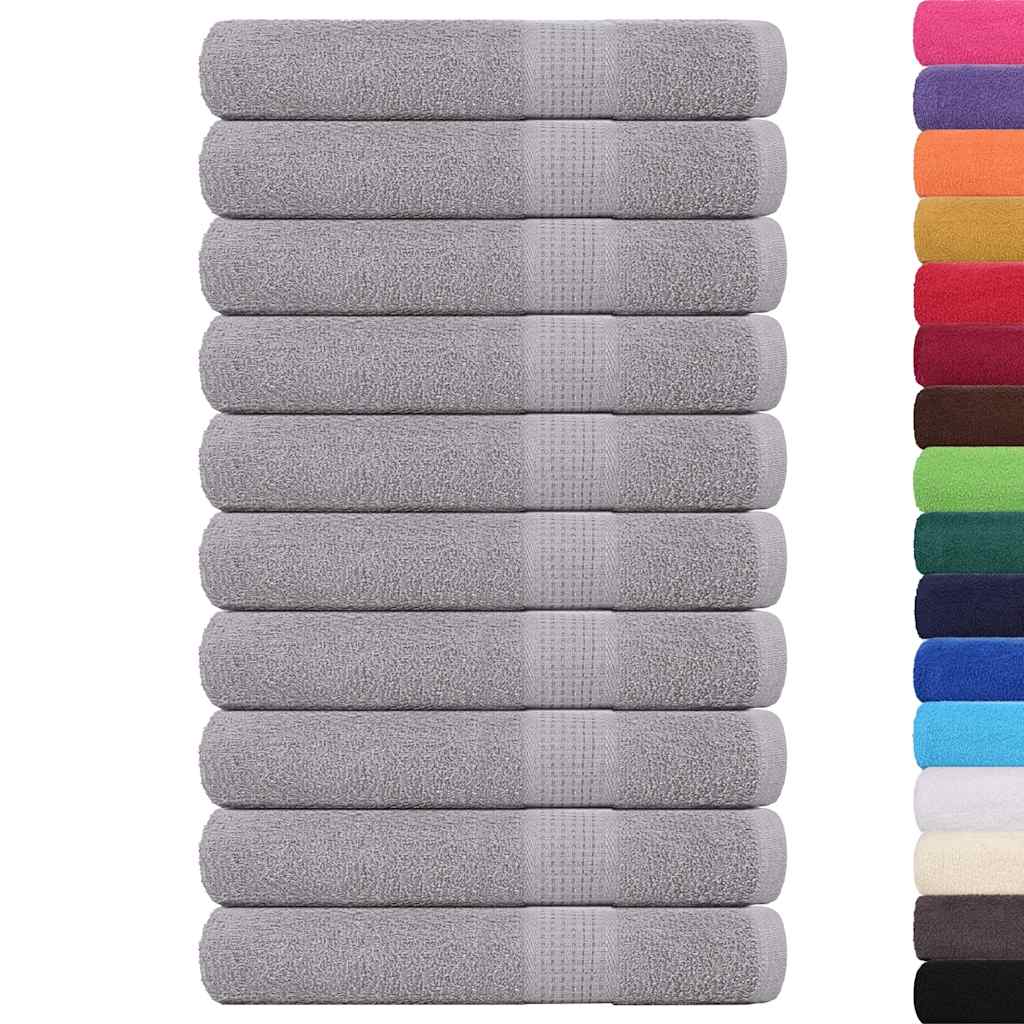vidaXL Asciugamani FROGN 10 pz Grigio 100x200 cm 360 g/m² - Image 1 of 5