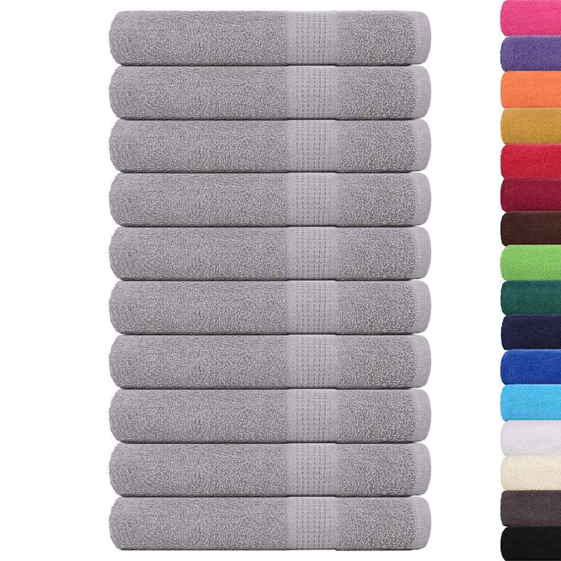 vidaXL Asciugamani FROGN 10 pz Grigio 100x200 cm 360 g/m² - Image 1 of 5