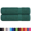 vidaXL Asciugamani da doccia FROGN 2 pz Verde 70x140 cm 360 g/m² - Image 1 of 5