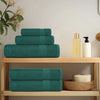 vidaXL Asciugamani da doccia FROGN 2 pz Verde 70x140 cm 360 g/m² - Image 2 of 5