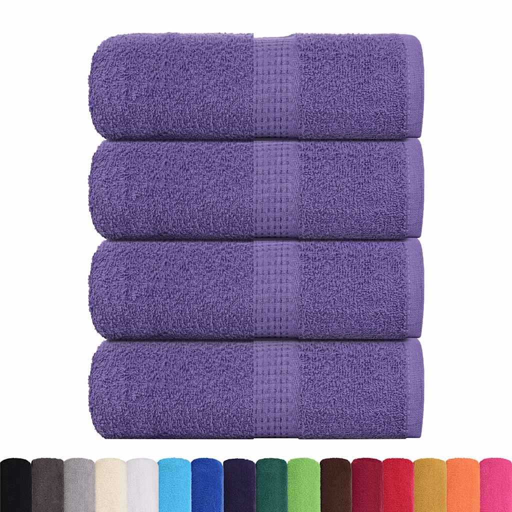 vidaXL Asciugamani FROGN 4 pz Viola 30x30 cm 360 g/m² - Image 1 of 5