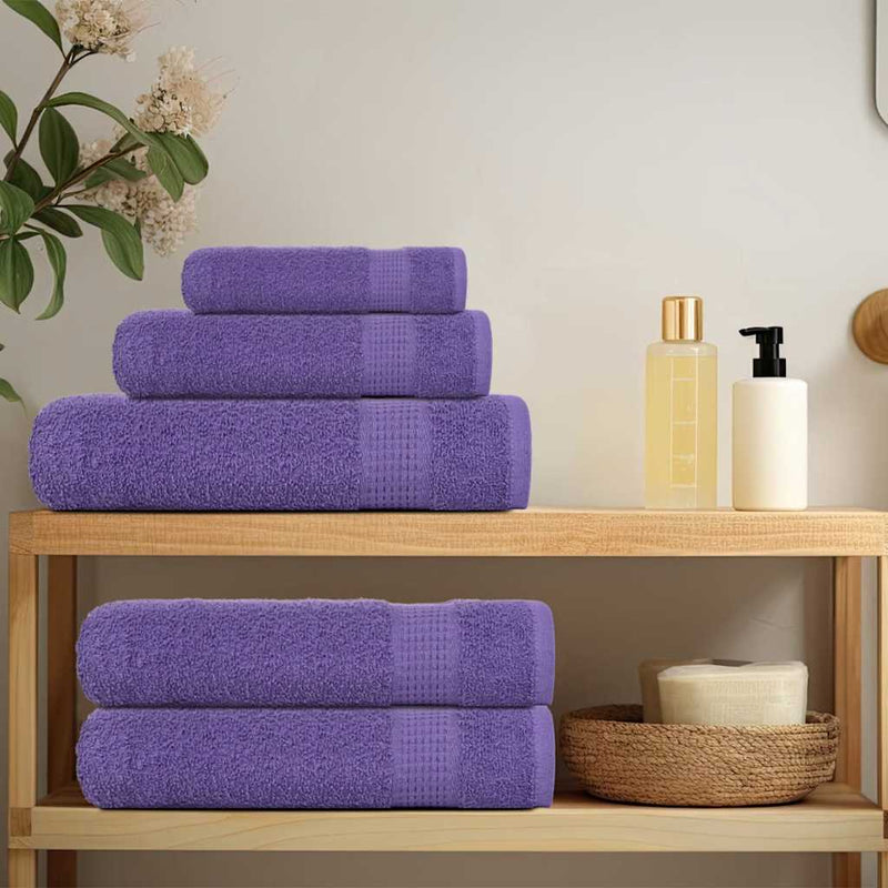 vidaXL Asciugamani FROGN 4 pz Viola 30x30 cm 360 g/m² - Image 2 of 5