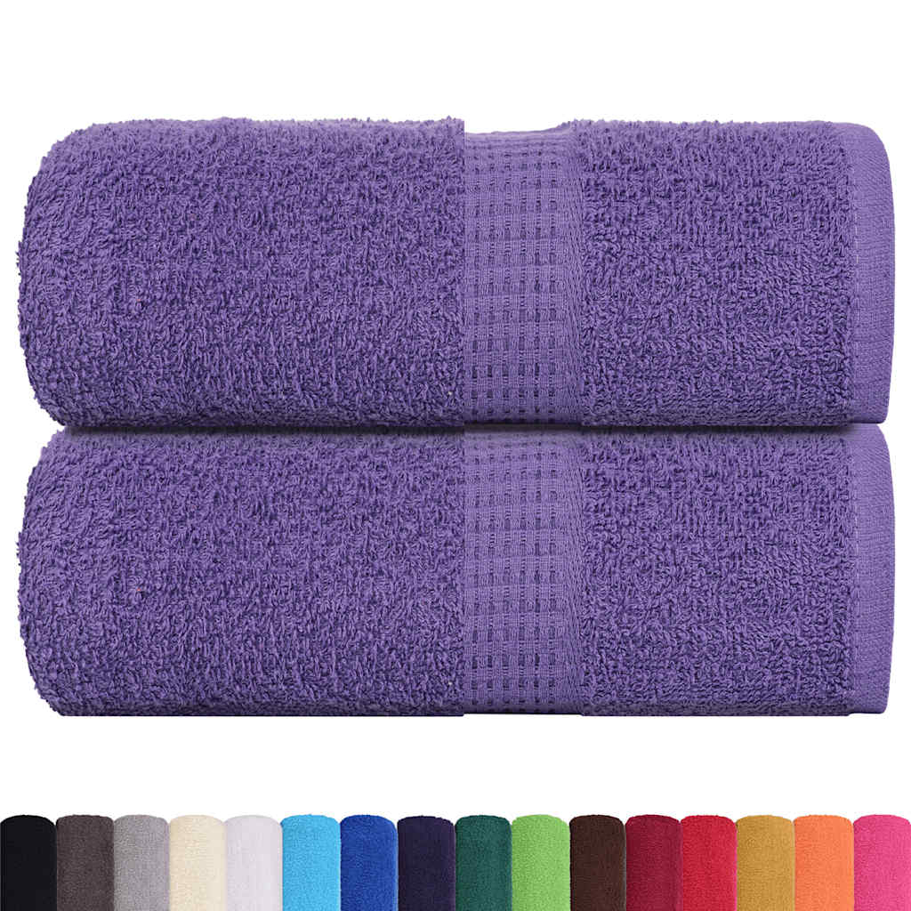vidaXL Asciugamani per ospiti FROGN 2 pz Viola 30x50 cm 360 g/m² - Image 1 of 5