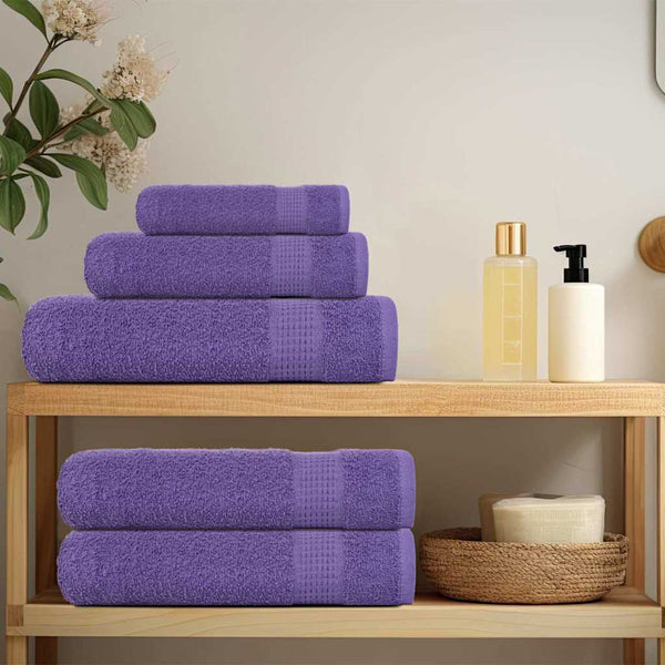 Asciugamani per ospiti FROGN 4 pz Viola 30x50 cm 360 g/m² - immagine 2 | SolPatio