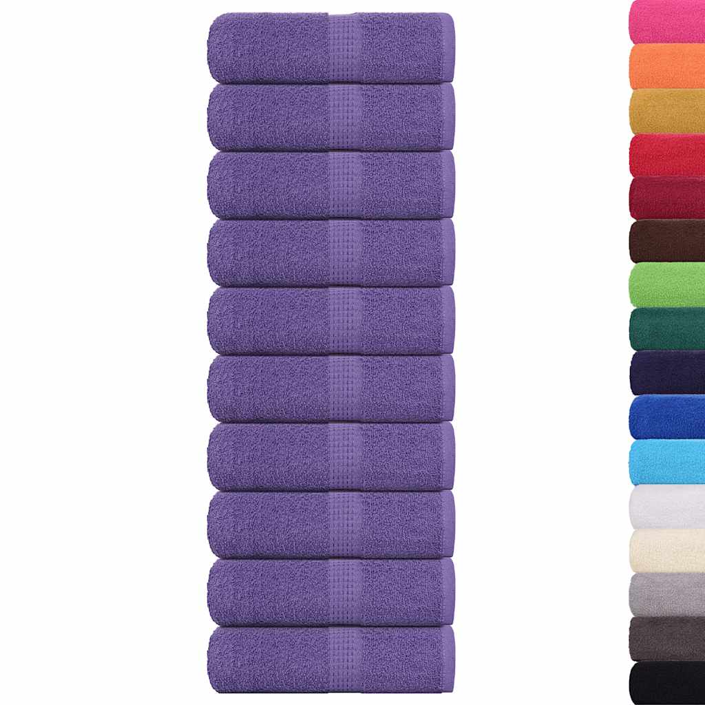 vidaXL Asciugamani per ospiti FROGN 10 pz Viola 30x50 cm 360 g/m² - Image 1 of 5