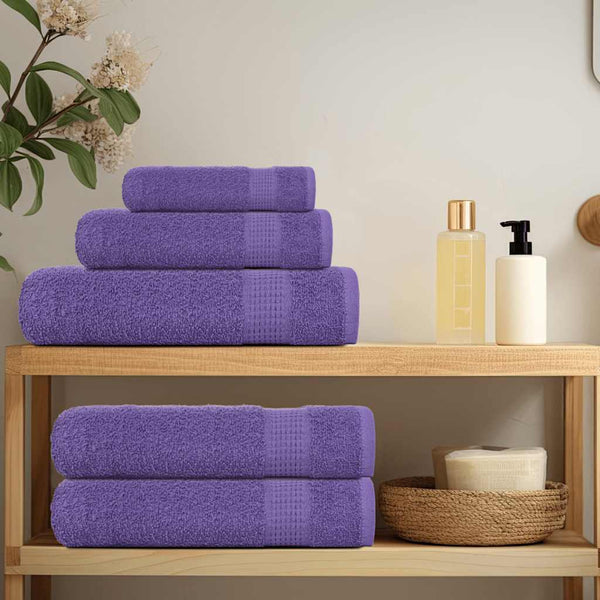 Asciugamani da bagno FROGN 2 pz Viola 100x150 cm 360 g/m² - immagine 2 | SolPatio