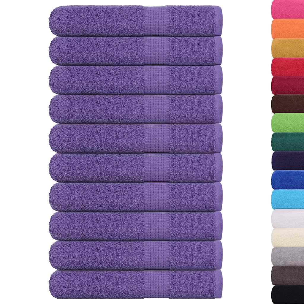 vidaXL Asciugamani per sauna FROGN 10 pezzi Viola 80x200 cm 360 g/m² - Image 1 of 5