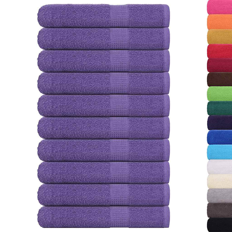 vidaXL Asciugamani per sauna FROGN 10 pezzi Viola 80x200 cm 360 g/m² - Image 1 of 5