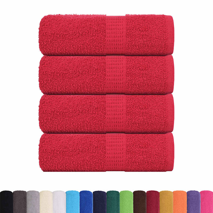 Asciugamani per ospiti FROGN 4 pz Rosso 30x50 cm 360 g/m² - immagine 1 | SolPatio