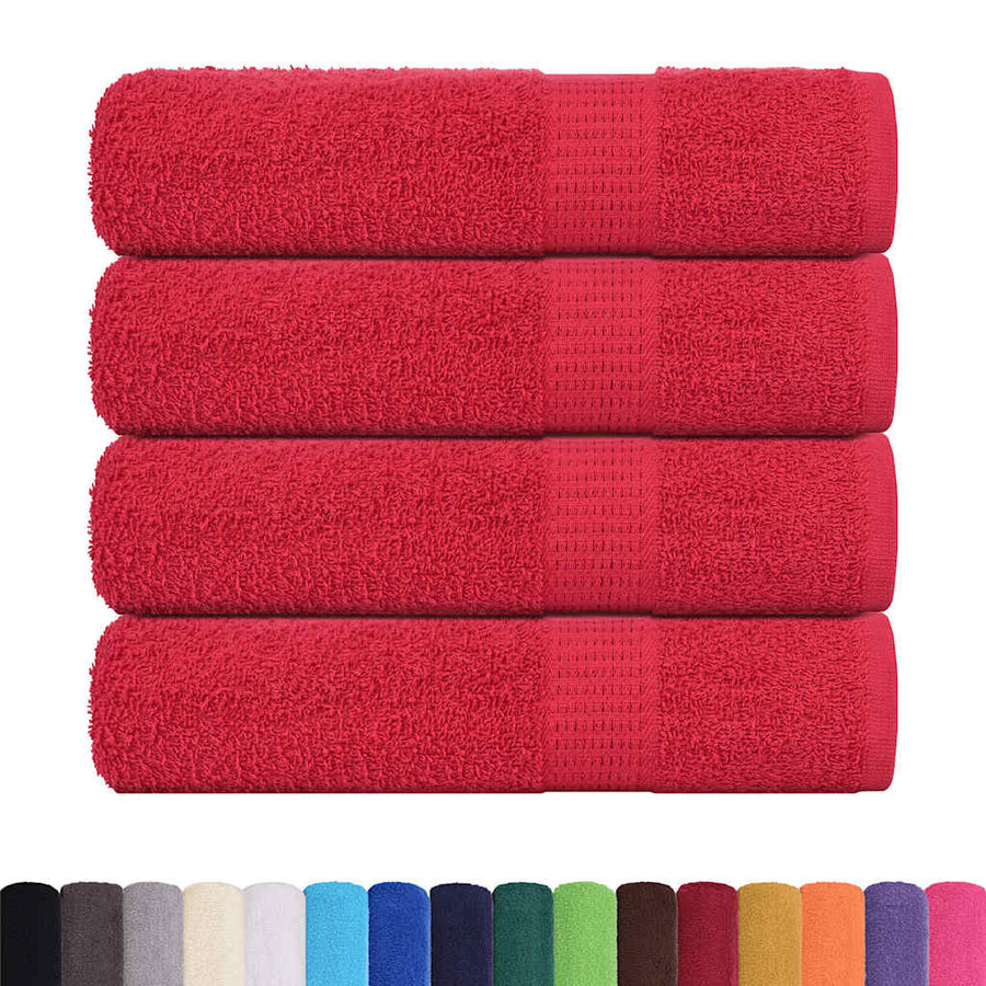 Asciugamani FROGN 4 pz Rosso 50x100 cm 360 g/m² - immagine 1 | SolPatio
