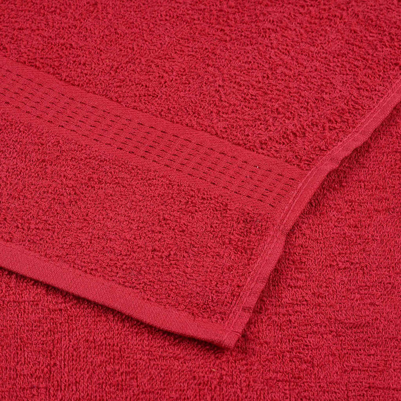 vidaXL Asciugamani da bagno FROGN 2 pz Rosso 100x150 cm 360 g/m² - Image 4 of 5