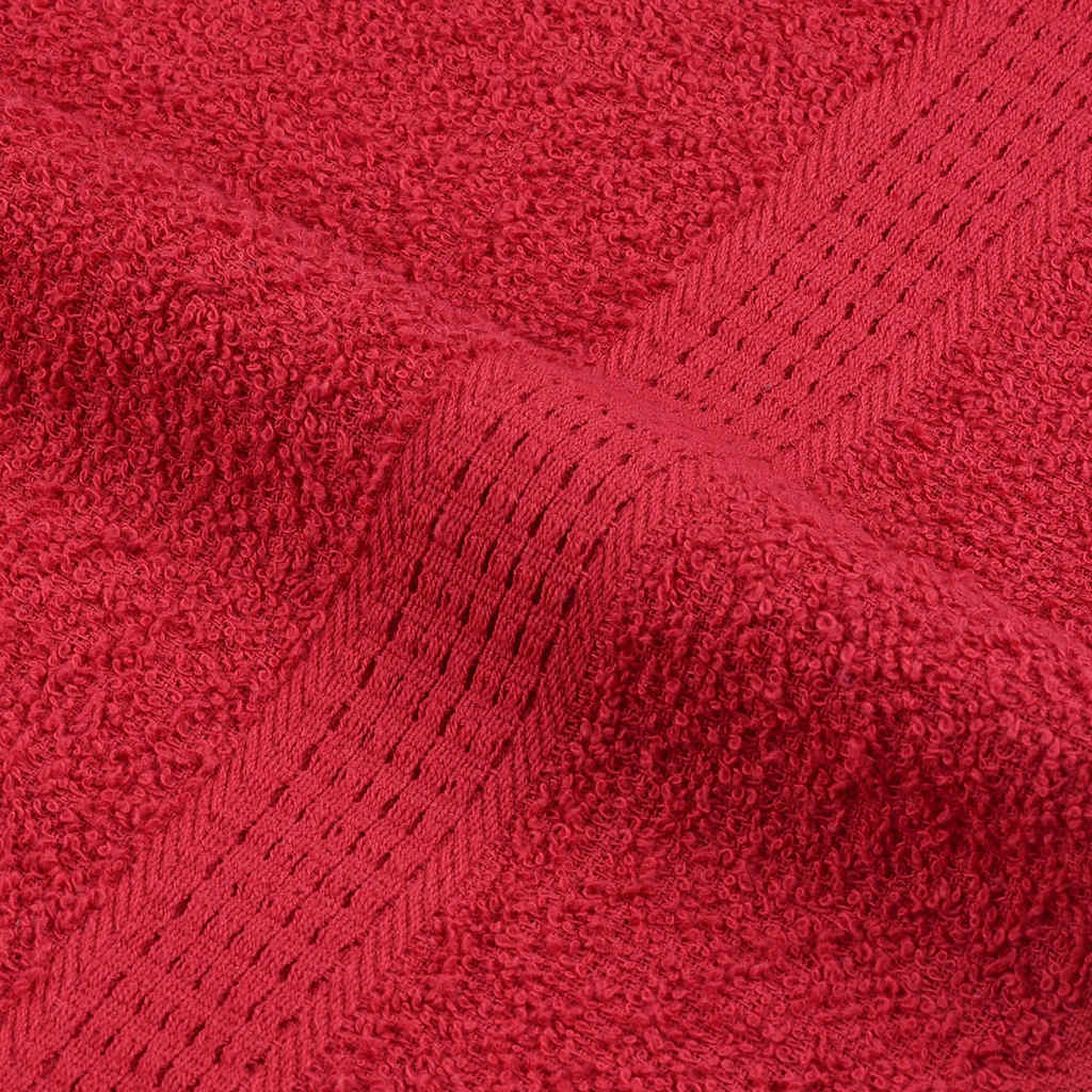 vidaXL Asciugamani da bagno FROGN 2 pz Rosso 100x150 cm 360 g/m² - Image 5 of 5