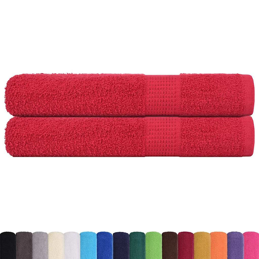 Asciugamani per sauna FROGN 2 pezzi Rosso 80x200 cm 360 g/m² - immagine 1 | SolPatio