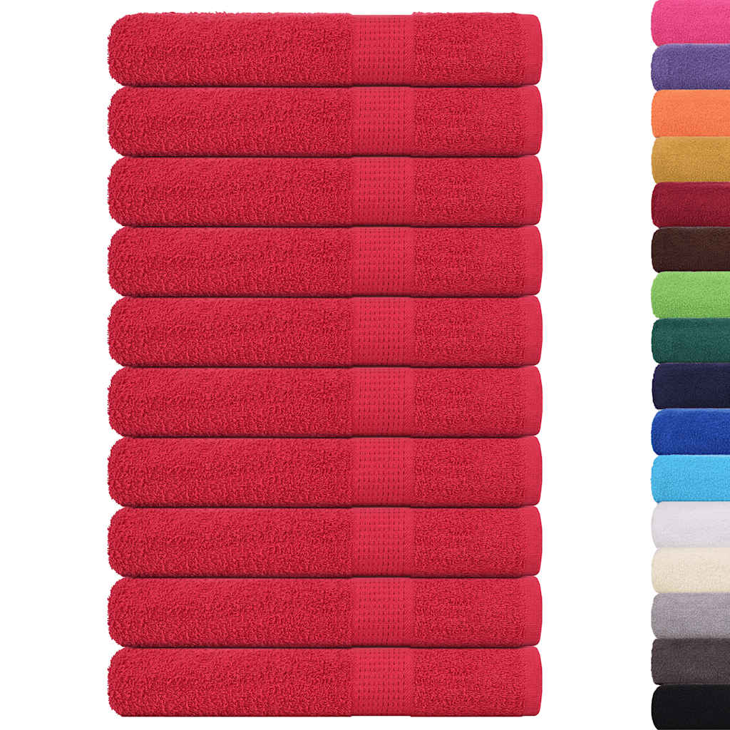 vidaXL Asciugamani per sauna FROGN 10 pezzi Rosso 80x200 cm 360 g/m² - Image 1 of 5
