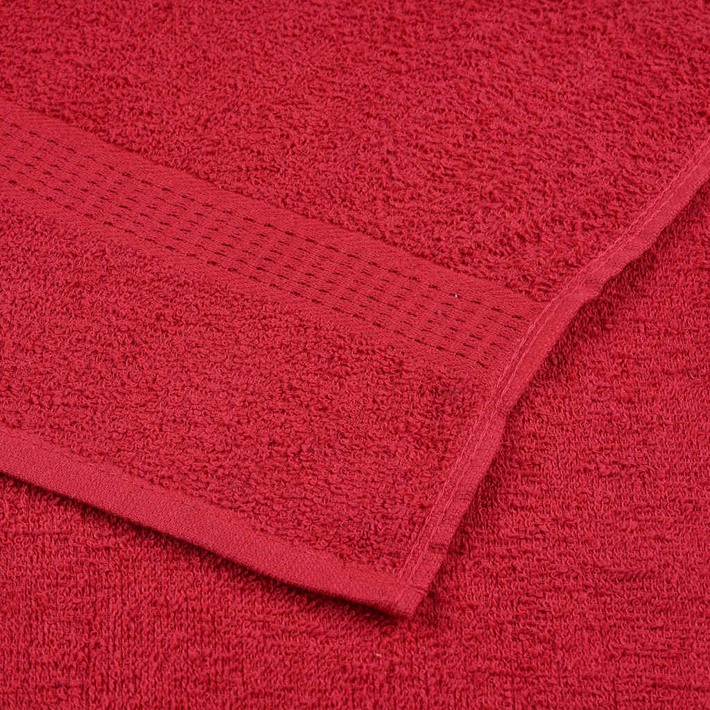 vidaXL Asciugamani per sauna FROGN 10 pezzi Rosso 80x200 cm 360 g/m² - Image 4 of 5