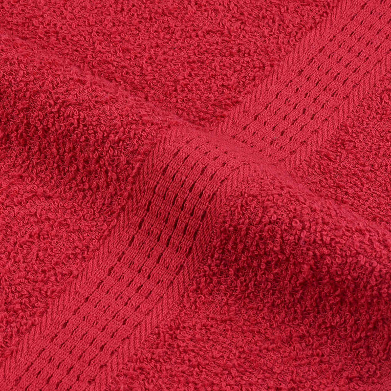 vidaXL Asciugamani FROGN 10 pz Rosso 100x200 cm 360 g/m² - Image 5 of 5
