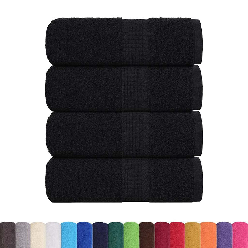vidaXL Asciugamani per ospiti FROGN 4 pz Nero 30x50 cm 360 g/m² - Image 1 of 5