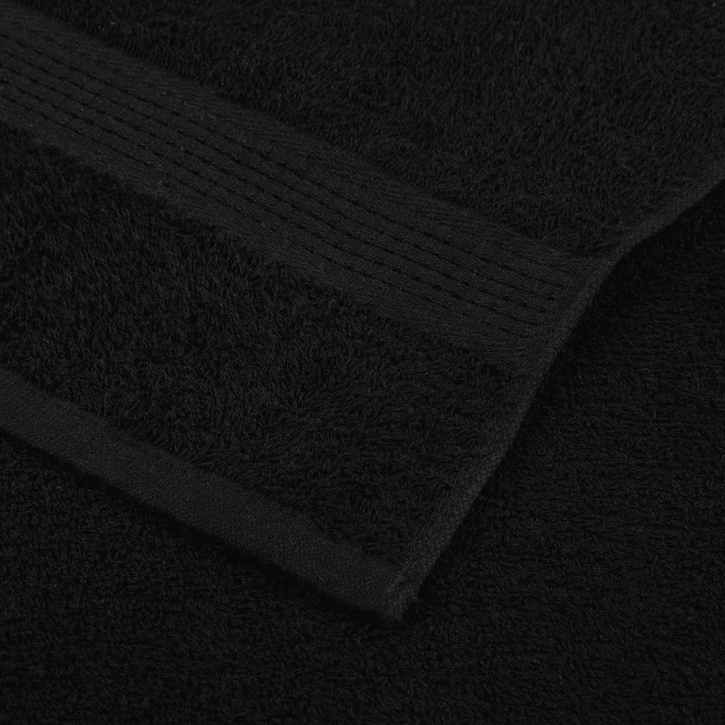 vidaXL Asciugamani per ospiti FROGN 4 pz Nero 30x50 cm 360 g/m² - Image 4 of 5