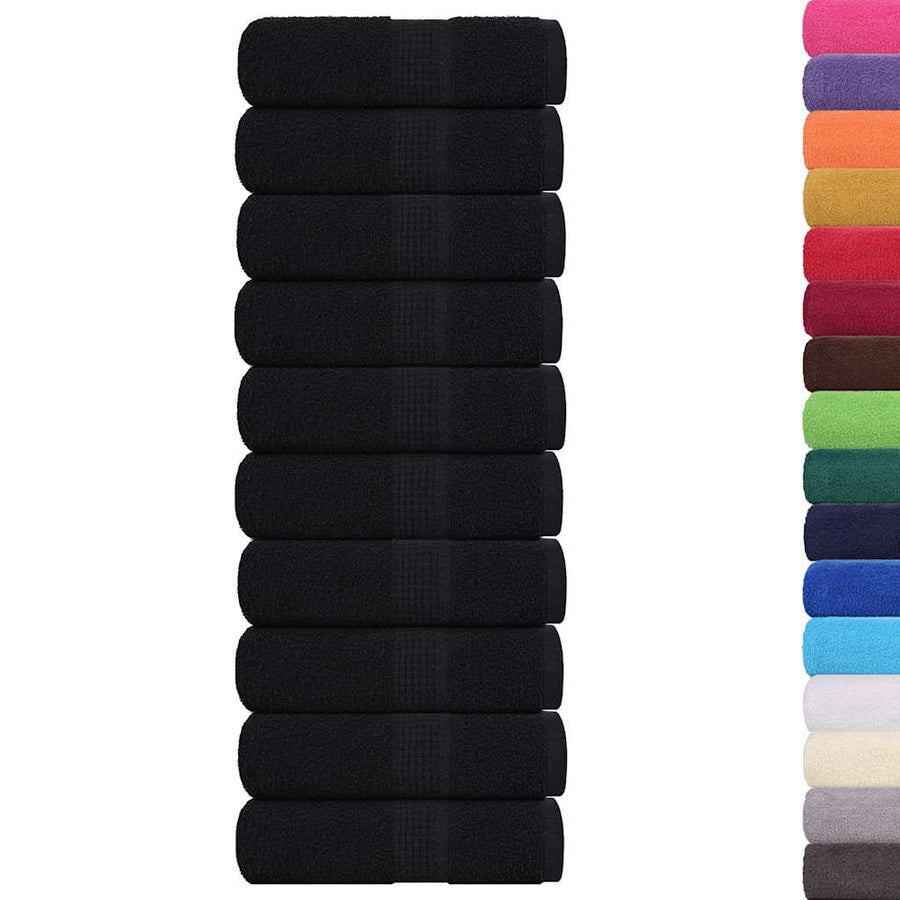 Asciugamani per ospiti FROGN 10 pz Nero 30x50 cm 360 g/m² - immagine 1 | SolPatio