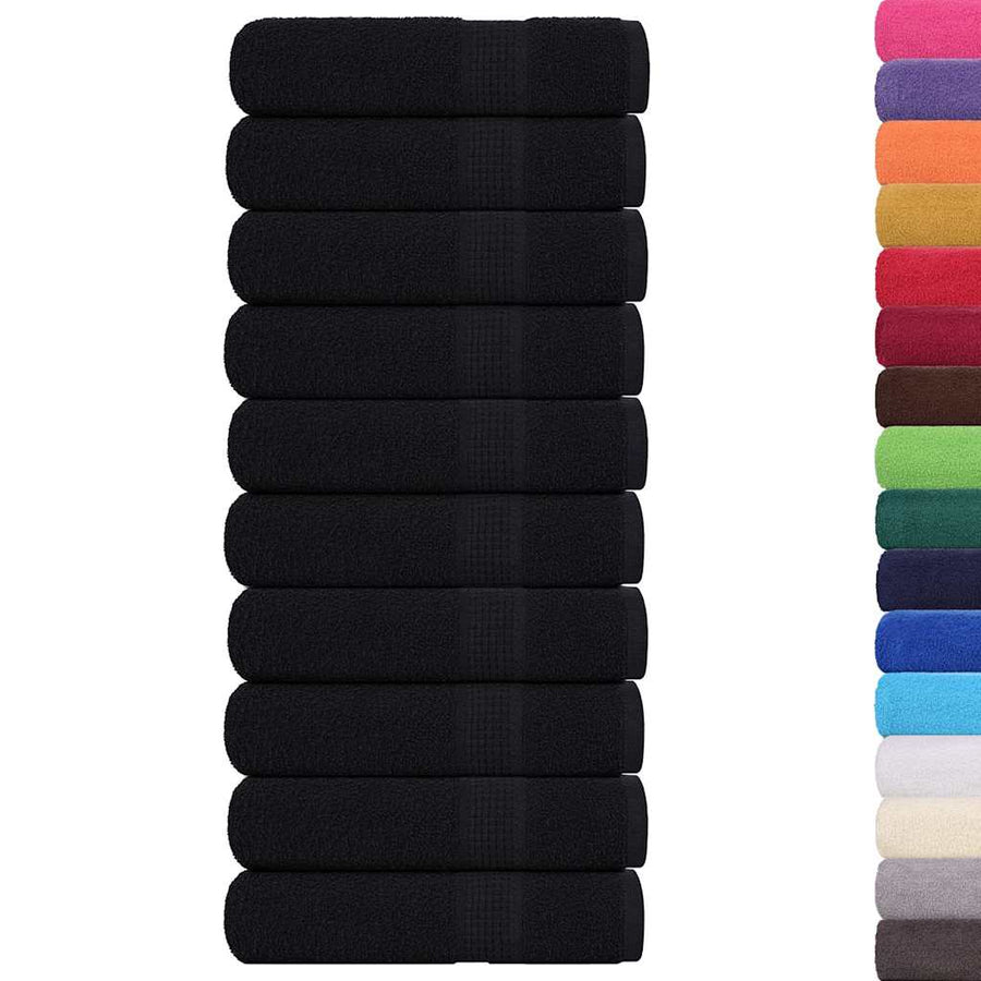 Asciugamani FROGN 10 pz Nero 50x100 cm 360 g/m² - immagine 1 | SolPatio