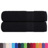 vidaXL Asciugamani da doccia FROGN 2 pz Nero 70x140 cm 360 g/m² - Image 1 of 5