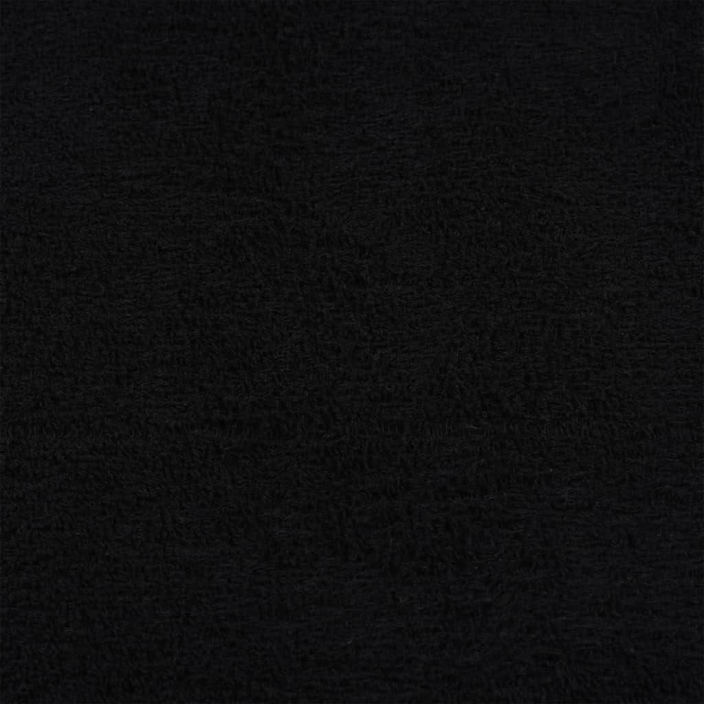 vidaXL Asciugamani da doccia FROGN 2 pz Nero 70x140 cm 360 g/m² - Image 3 of 5