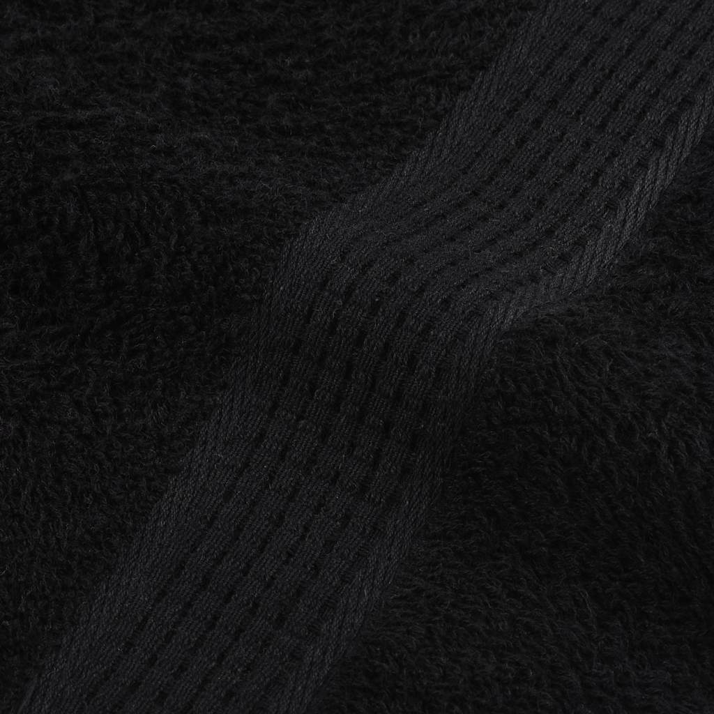 vidaXL Asciugamani da doccia FROGN 2 pz Nero 70x140 cm 360 g/m² - Image 5 of 5