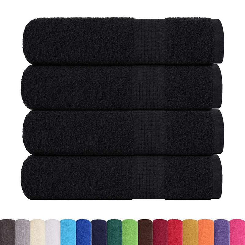 vidaXL Asciugamani da doccia FROGN 4 pz Nero 70x140 cm 360 g/m² - Image 1 of 5