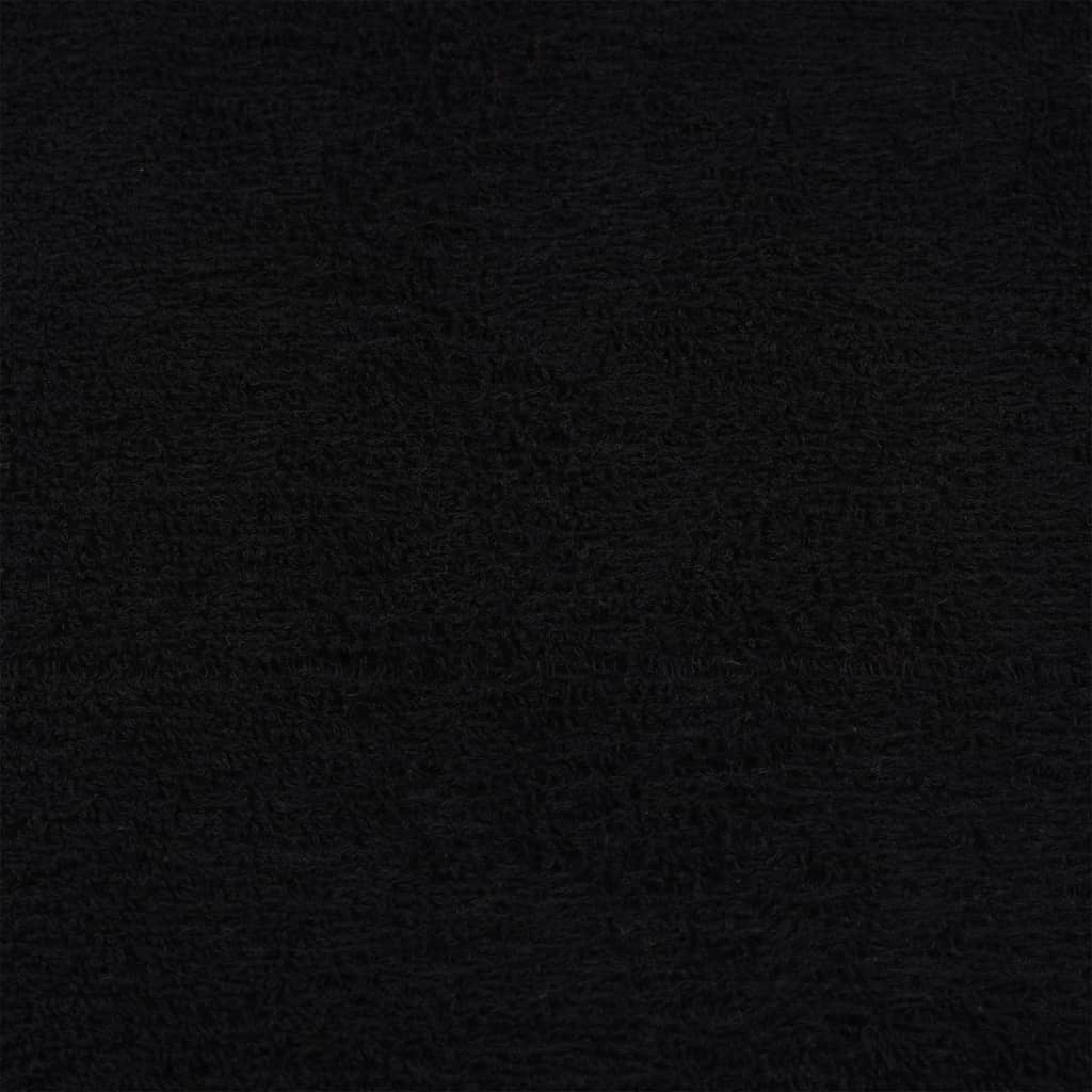 vidaXL Asciugamani da doccia FROGN 4 pz Nero 70x140 cm 360 g/m² - Image 3 of 5