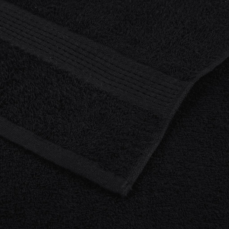 vidaXL Asciugamani da doccia FROGN 4 pz Nero 70x140 cm 360 g/m² - Image 4 of 5