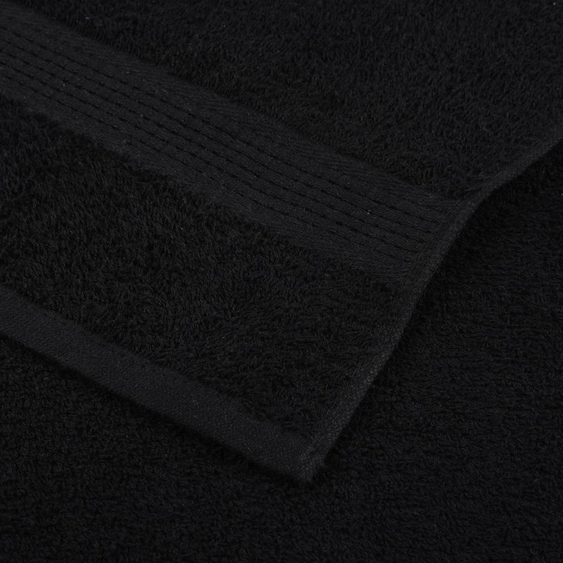 vidaXL Toallas de baño FROGN 4 unidades Negro 100x150 cm 360 g/m² - Image 13 of 15