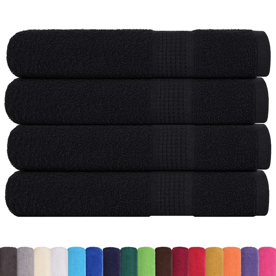 Asciugamani per sauna FROGN 4 pezzi Nero 80x200 cm 360 g/m² - immagine 1 | SolPatio