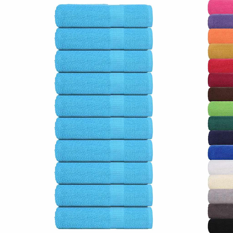 vidaXL Asciugamani da doccia FROGN 10 pz Turchese 70x140 cm 360 g/m² - Image 1 of 5