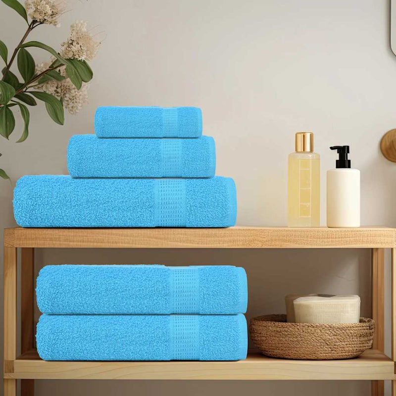 vidaXL Asciugamani da doccia FROGN 10 pz Turchese 70x140 cm 360 g/m² - Image 2 of 5