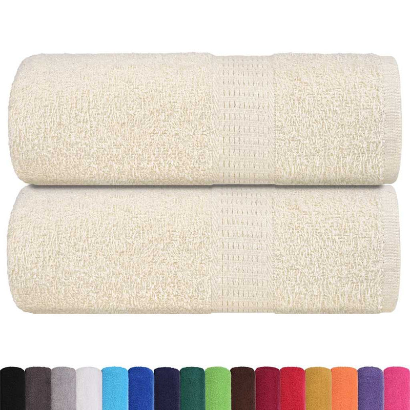 vidaXL Asciugamani per ospiti FROGN 2 pz Crema 30x50 cm 360 g/m² - Image 1 of 5