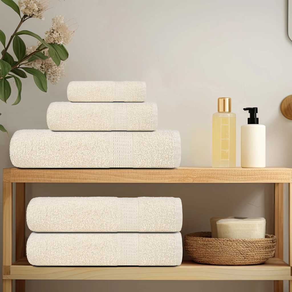 vidaXL Asciugamani per ospiti FROGN 2 pz Crema 30x50 cm 360 g/m² - Image 2 of 5
