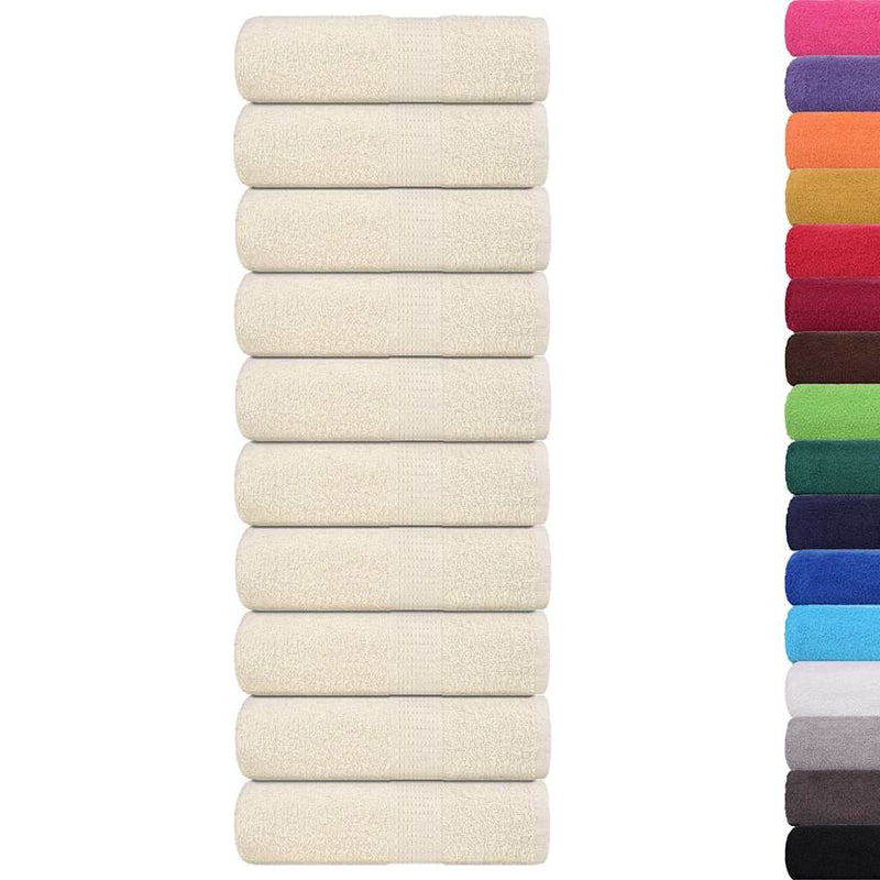 vidaXL Asciugamani per ospiti FROGN 10 pz Crema 30x50 cm 360 g/m² - Image 1 of 5
