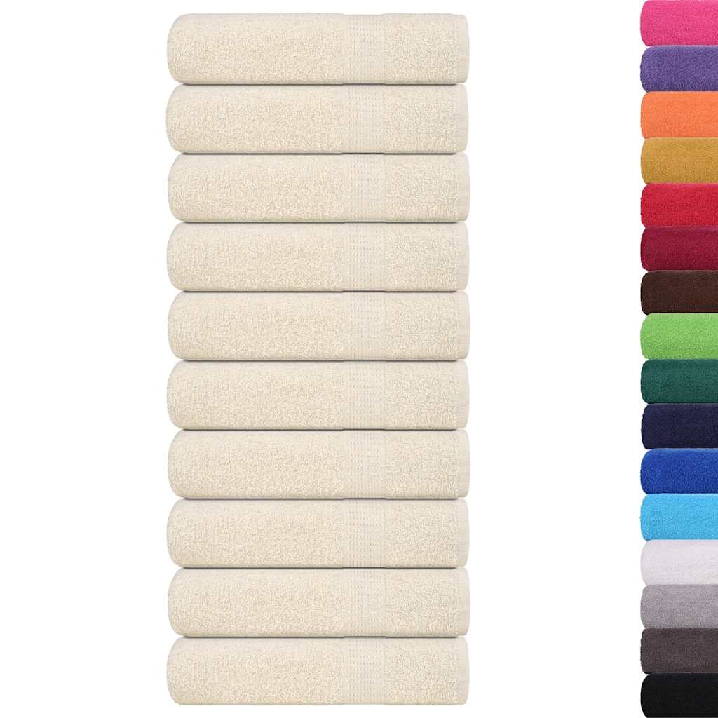 vidaXL Asciugamani da bagno FROGN 10 pz Crema 100x150 cm 360 g/m² - Image 1 of 5